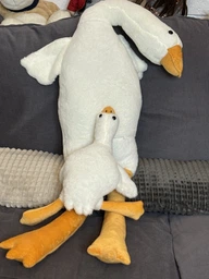 Плюшевая игрушка подушка My Kigu Гусь Обнимусь Антистресс Мягкая Желтая 75 см (9050)