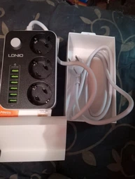 Мережевий фільтр-подовжувач з підсвічуванням LDNIO SE3631 (6USB, 3 Розетки 220V, 3.4A, 1.6m, швидка зарядка) - Чорний та білий фото від покупців 1