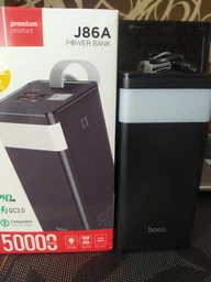 УМБ зарядний Power Bank HOCO J86 Powermaster з функцією настільної лампи 40000mAh, чорне