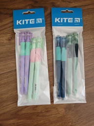 Набор гелевых ручек Kite Smart-4 Пиши-стирай Синяя корпус сине-зеленый 4 штуки (K23-098-1/04/P) фото от покупателей 1