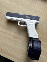 Водяний пістолет електричний акумуляторний Water Gun Glock Синій фото від покупців 2