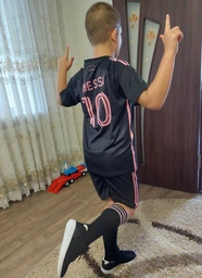 Форма футбольная детская Messi (Месси) 10 Интер Майями (Inter Miami) 2024, 22- 125-135, салатово-черная фото от покупателей 16