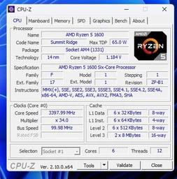 Процессор AMD Ryzen 5 1600 3.2-3.6 GHz AM4, 65W Б/У