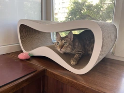 Кігтеточка-лежанка Say Meow Grace Max 67х27х35 см - бежевий фото від покупців 9