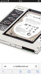Карман-переходник 9.5 мм для установки второго жесткого диска 2.5" SSD/HDD SATA 3.0 в отсек DVD (optibay caddy) фото от покупателей 4