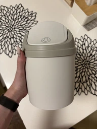Ведро для мусора настольное MBM HOME BIN-10 1.6L GRAY пластиковое серое фото от покупателей 2