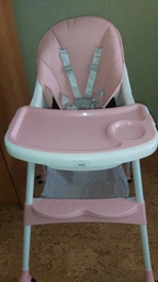 Стільчик для годування Toti FR-30608 2в1, сталева конструкція, PU тканина, опускна спинка, знімний столик 3 рівні, колеса, кошик