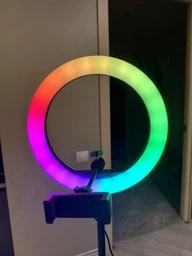 Набор блогера LED лампа RGB MJ-26 26 см + штатив 2.1м + держатель для телефона для фото и видео