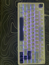 Беспроводная механическая игровая клавиатура с Hot-Swap AULA F75 White-Blue