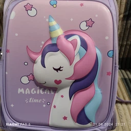 Школьный ортопедический детский рюкзак для девочек Unicorn Magical Time Единорог 3D для девочки в школу 1-4 класс и пенал школьный розово-фиолетовый фото от покупателей 5
