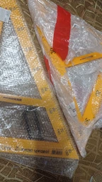 Угольник ZiBi Teacher 90°/45° 50 cм Желтый (ZB.5639) фото от покупателей 2