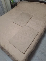 Покрывало Sonex Bora Bora двустороннее 220x240 + Наволочка 50x70 2 шт Коричневое с бежевым (SO102397)