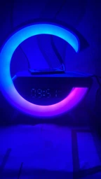 Многофункциональный ночник с будильником BT-3401 RGB с Bluetooth колонкой, Радио и беспроводной зарядкой Белый фото от покупателей 17