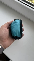 Надувна подушка підголовник велюрова під шию зручна для подорожей компактна + сумочка в комплекті Bestway бірюзова фото від покупців 7