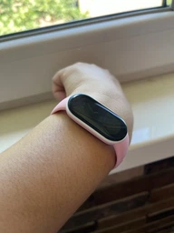 Силиконовый ремешок Nike style для фитнес-браслета Xiaomi Mi Band 5/6/7 с металлической застежкой Черный с красным (mrk2460) фото от покупателей 2