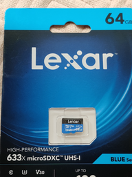 Карта памяти Lexar High-Performance 633x microSDXC 64GB Class 10 UHS-I U3 A1 V30 (LMS0633064G-BNNNG)