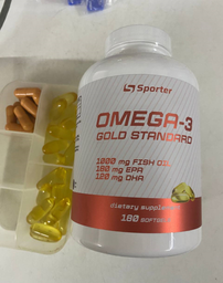 Омега 3 Sporter Omega 3 Gold Standard 180sgels жирні кислоти