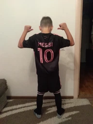 Форма футбольная детская Messi (Месси) 10 Интер Майями (Inter Miami) 2024, 22- 125-135, салатово-черная фото от покупателей 11