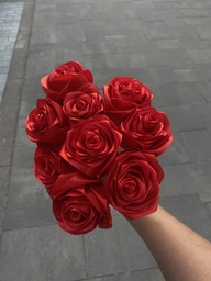 Стрічка атласна 4 см глянцева рулон 23 м Червона (ЛТ0040а07) фото від покупців 1