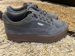 Женские кеды кожаные низкие Puma Karmen II Idol SD 39746205 40.5 (7UK) 26 см Puma Black-Puma Black-Puma Gold (4067979638289) фото от покупателей 11