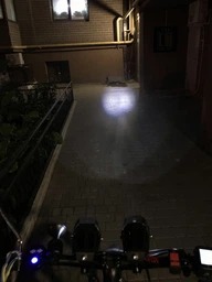 Фары прожекторы для мотоцикла CREE U5 LED 12В 3000лм, кнопка, черные 670498 фото от покупателей 1