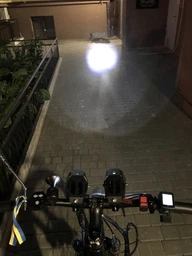 Фары прожекторы для мотоцикла CREE U5 LED 12В 3000лм, кнопка, черные 670498
