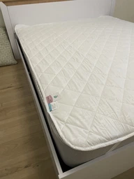 Наматрасник Sleepingg 180х200 см Защитный стёганый антиаллергенный с резинками по углам, микрофибра, белый (4820227285372) фото от покупателей 1