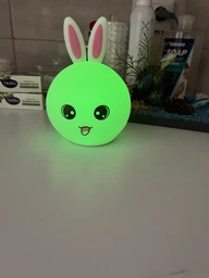 Дитячий нічник силіконовий Кролик Rabbit-Lamp нічна LED лампа на акумуляторі 5 кольорів підсвічування біло-рожевий фото від покупців 7