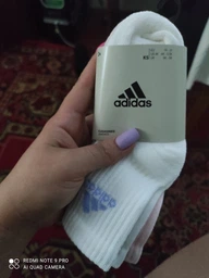 Набор детских носков хлопковых 3 пары Adidas C Spw Crw IZ0161 S 19-21 р Разноцветный (4067896868790) фото от покупателей 1