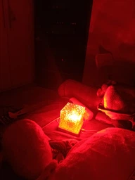 Ночник проектор КУБ с проекцией воды Настольная RGB лампа с эффектом водяной волны, с пультом и приложение LED светильник северного сияния Dynamic water Battery version STEEP Акрил фото от покупателей 16
