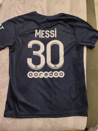 Форма футбольная детская MESSI 30 PSG 2023, 24 размер, 10 лет, 130-135 см, темно-синий-красный цвет фото от покупателей 5