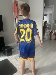 Футбольна форма дитяча збірної України з вашим прізвищем та номером, колір, жовтий/синій, на зріст 125-130 вік 8-10 років (PS128/YB) фото від покупців 4