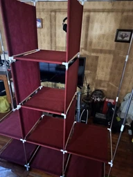 Складной каркасный тканевый текстильный шкаф на 3 секции Storage Wardrobe 88130 Синий (N-14) фото от покупателей 12
