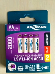 Аккумулятор Ansmann Li-ion AA 1.5 V / 2000 mAh 4 шт (4013674193974) фото от покупателей 4