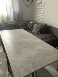 Стол-книжка трансформер Орион 2 Ferrum-decor 750x1520x730 Черный металл ДСП Дуб Сонома 16 мм (ORI204) фото от покупателей 11