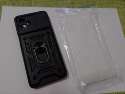 Чохол Camshield з кільцем-підставкою на Motorola G14 black