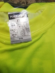 Футболка двухцветная Portwest Cotton Comfort S173 L Желтый/Темно-синий
