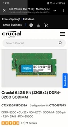 Память для ноутбука SO-DIMM DDR4 32 Gb (3200 MHz) Crucial (CT32G4SFD832A) фото от покупателей 2