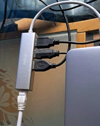 USB Type-C Хаб | адаптер на 3 порта USB 3,0 для ноутбука Addap MH-05, с интернет подключением Ethernet RJ-45 1000 Мбит/с (7770)