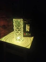 Ночник лампа RGB настольная Rose Diamond Table Lamp LED светильник кристалл с USB-зарядкой и пультом ромб фото от покупателей 12
