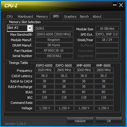 Комплект: оперативна пам'ять для ПК Kingston Fury Beast / 32 GB (2x16 GB) / 1RX8 PC5-44800 / DDR5 / 5600 MHz