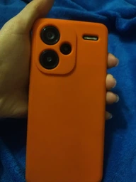 Силиконовый чехол Candy Full Camera для Xiaomi Redmi Note 13 Pro+ Оранжевый / Orange Без бренда