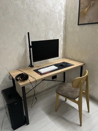 Комп'ютерний стіл Ferrum-decor Дейв 75x140x60 чорний ДСП Біле 32мм