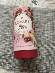 Квітковий чай Lovare Royal Dessert на основі каркаде тубус 80г фото від покупців 2
