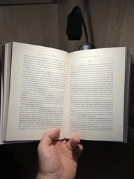 Лампа для чтения книг Аккумуляторная Перезаряжаемая 7 LED светодиодов 3 уровня свечения 3000-6000К Гибкая Clip ножка прищепка A01 Black фото от покупателей 16