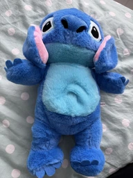 Мягкая игрушка ночник Веселый Стич с функцией дыхания blue фото от покупателей 1