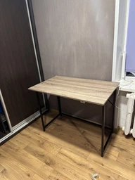 Стіл розкладний Моріс Ferrum-decor 750x1000x600 Чорний метал ДСП Кашемір 16 мм (MORI1013)