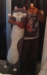 Мягкая игрушка обнимашка Кот батон 110 см My Kigu Серый (9009) фото от покупателей 6
