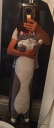 Мягкая игрушка обнимашка Кот батон 110 см My Kigu Серый (9009) фото от покупателей 1
