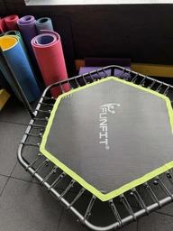 Батут для занятий фитнесом с ручкой FunFit 127 см Green фото от покупателей 12